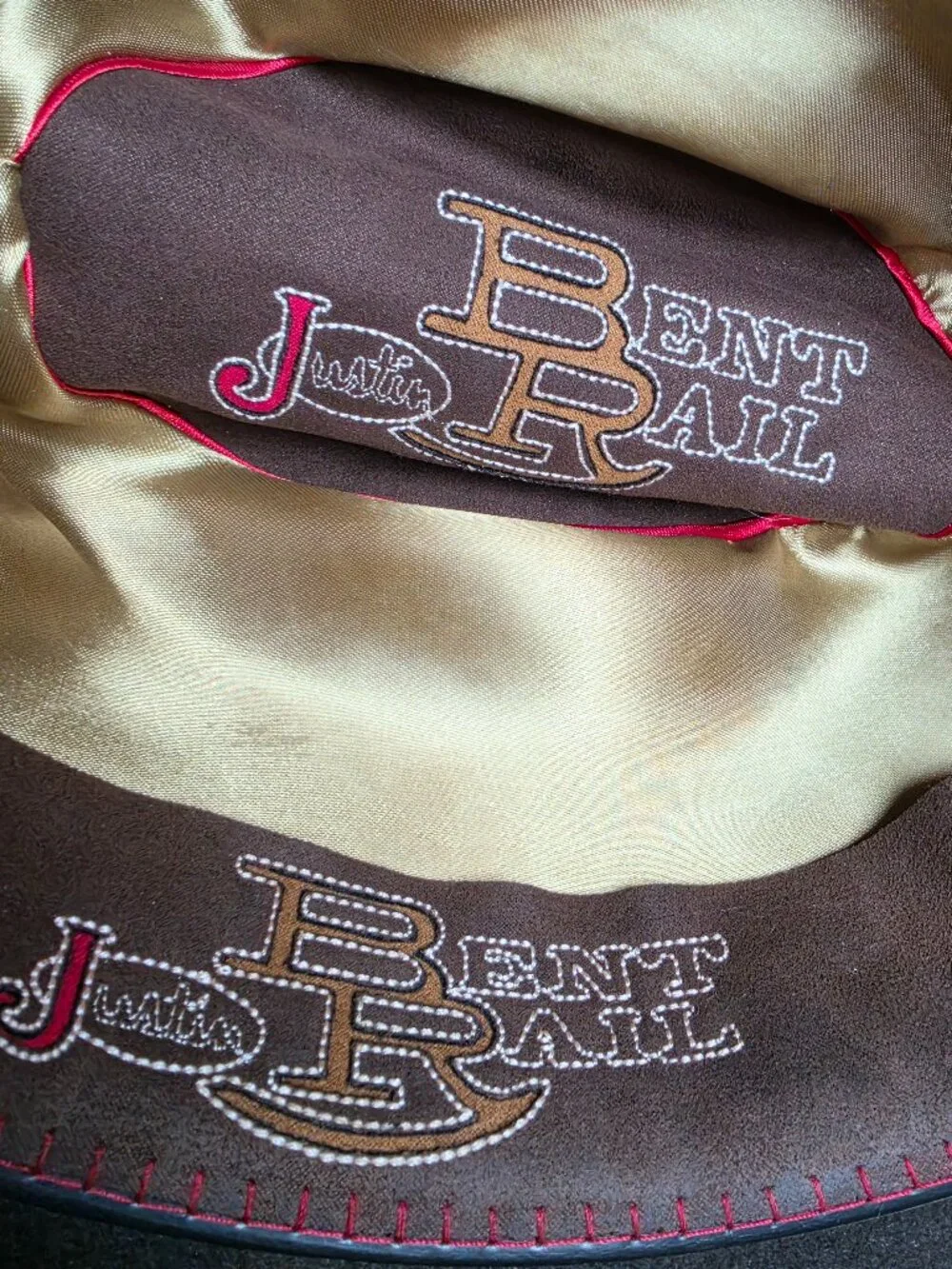 Justin Bent Rail 6X Felt Cowboy Brown Hat Sz 7